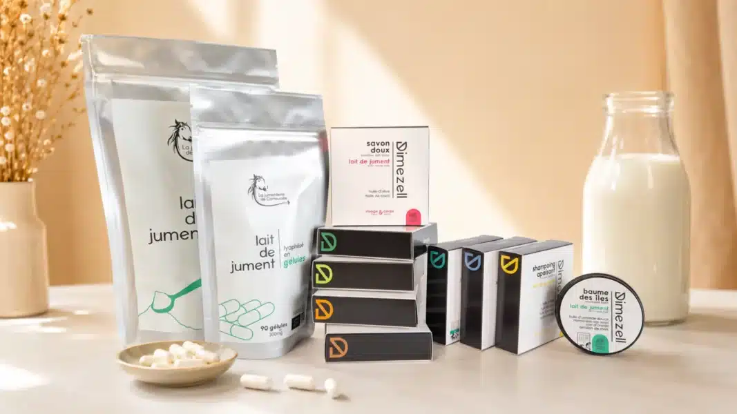 Lait de Jument bio - Cosmétiques Dimezell au lait de jument - La Jumenterie de Cornouaille
